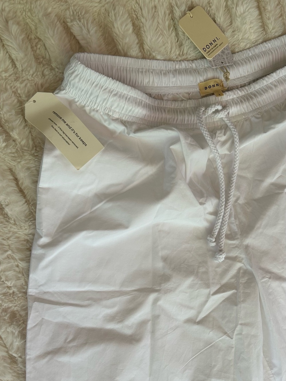 NWT Donni Pop Pants in White - Picture 4 of 7